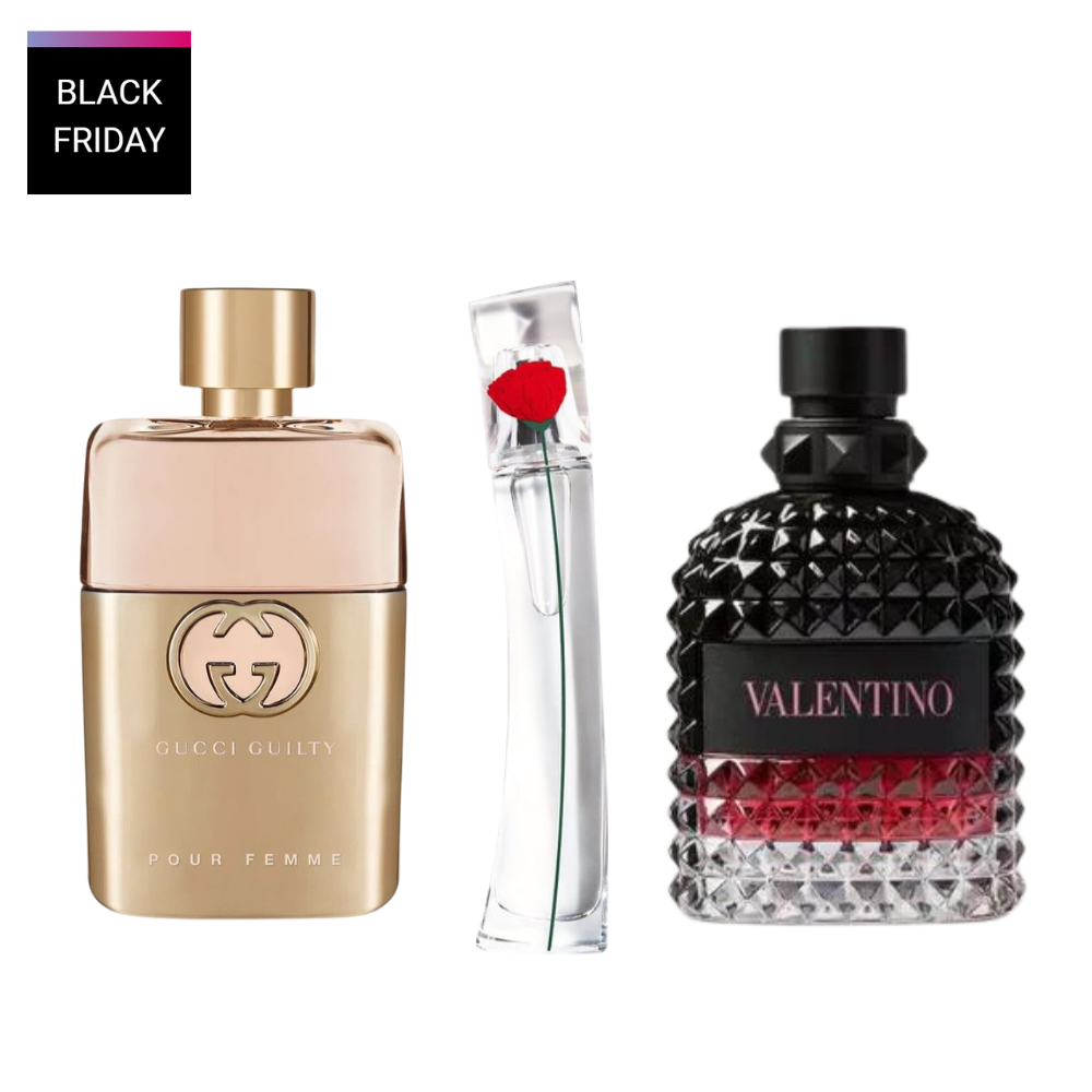 3 perfumy Gucci Guilty, Valentino Intense, Flower By Kenzo (Eau Parfum)