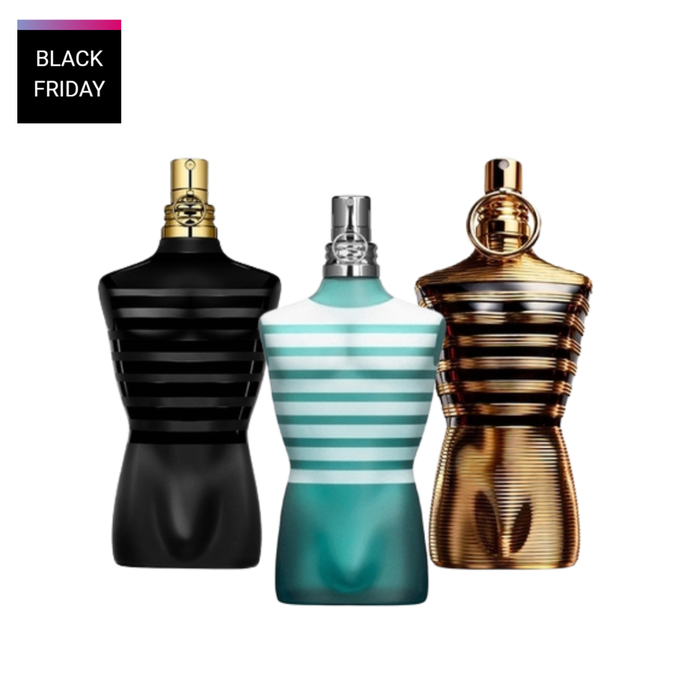 3 perfumy Jean Paul Gaultier LE MALE, Jean Paul Gaultier LE MALE PARFUM et Jean Paul Gaultier LE MALE ELIXIR (Eau de Parfum)