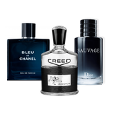 3 perfumy Creed Aventus, Bleu de Chanel, Dior SAUVAGE (Eau Parfum)