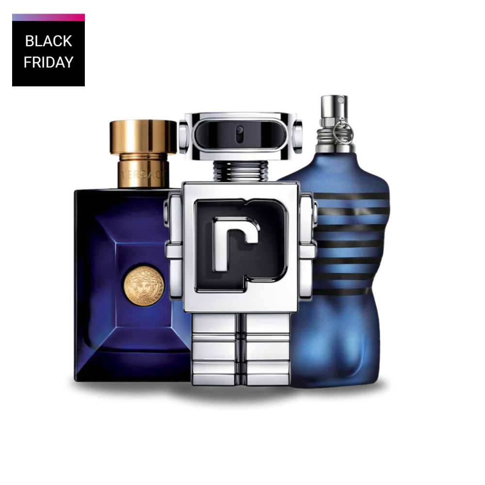 3 perfumy Versace DYLAN BLUE, Paco Rabanne PHANTOM et Jean Paul Gaultier ULTRA MALE (Eau de Parfum)