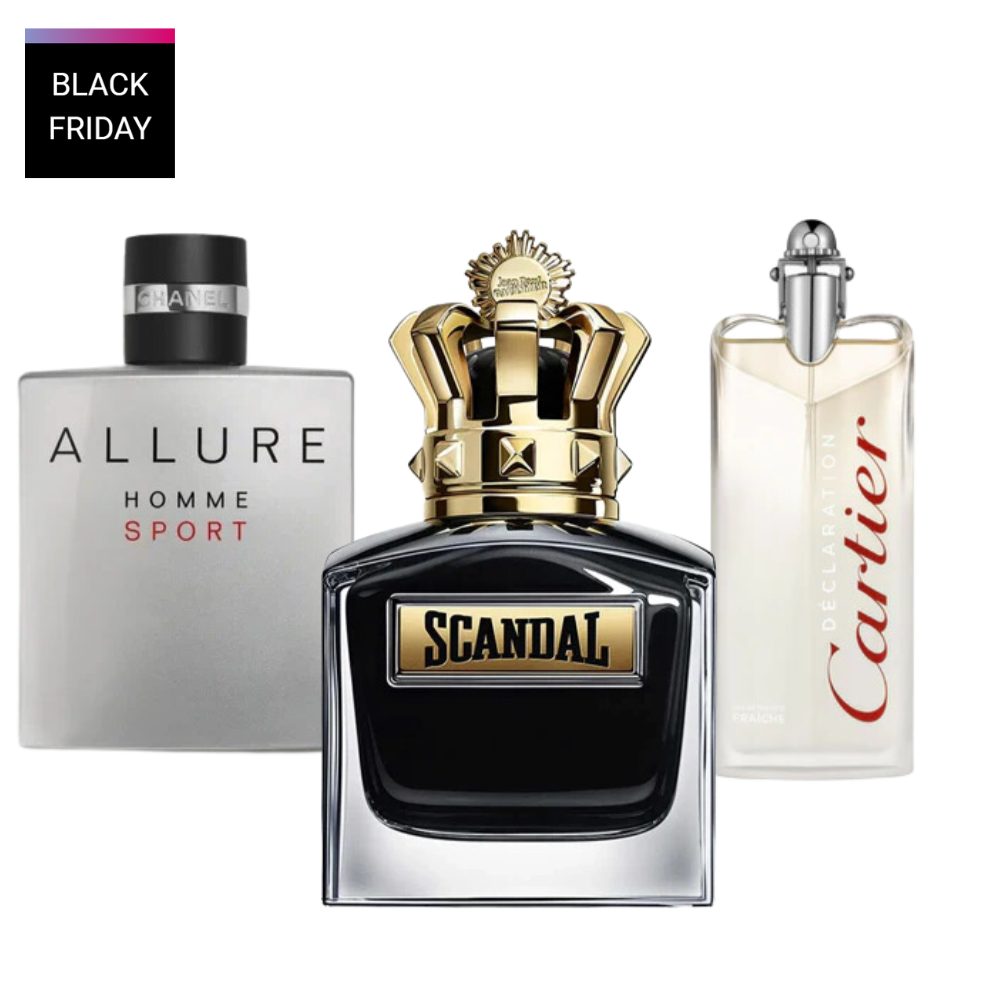 3 perfumy Allure Homme Sport, Jean Paul Gaultier Scandal, Cartier Declaration (Eau de Parfum)