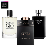 3 perfumy Bvlgari In Black, Giorgio Armani Acqua Di Gio, L'Homme Prada Intense (Eau Parfum)