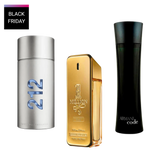 3 perfumy 212 Men NYC, Paco Rabanne One Million, Armani Code Homme (Eau de Parfum)